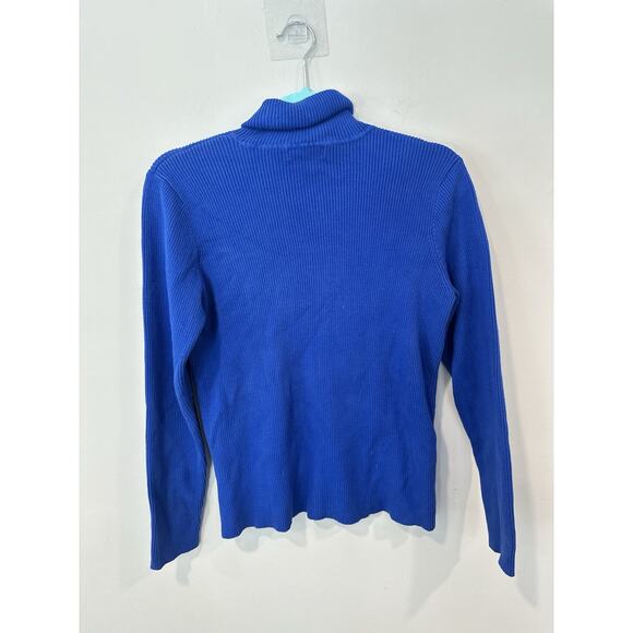 Lauren Ralph Lauren Women’s Cotton Ribbed Turtleneck Size Large 2105 - Picture 7 of 8
